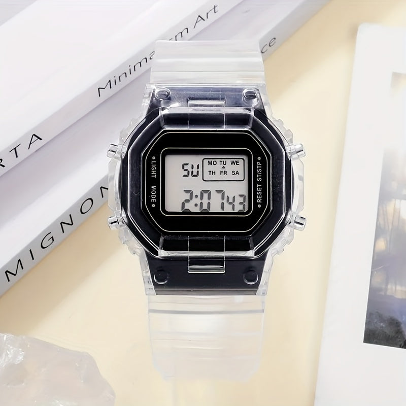 Sports Gray Digital Silicone Watch