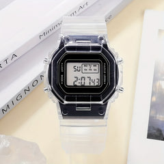 Sports Gray Digital Silicone Watch
