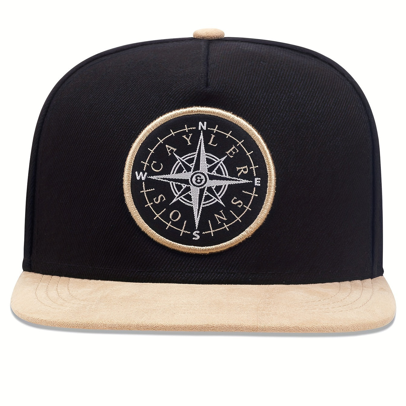 Compass Embroidery Snapback Hat Hip Hop Block Baseball Cap