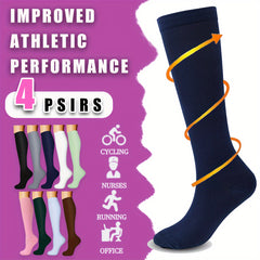Copper Compression Socks for Women & Men 10-20 mmHg Knee High Support
