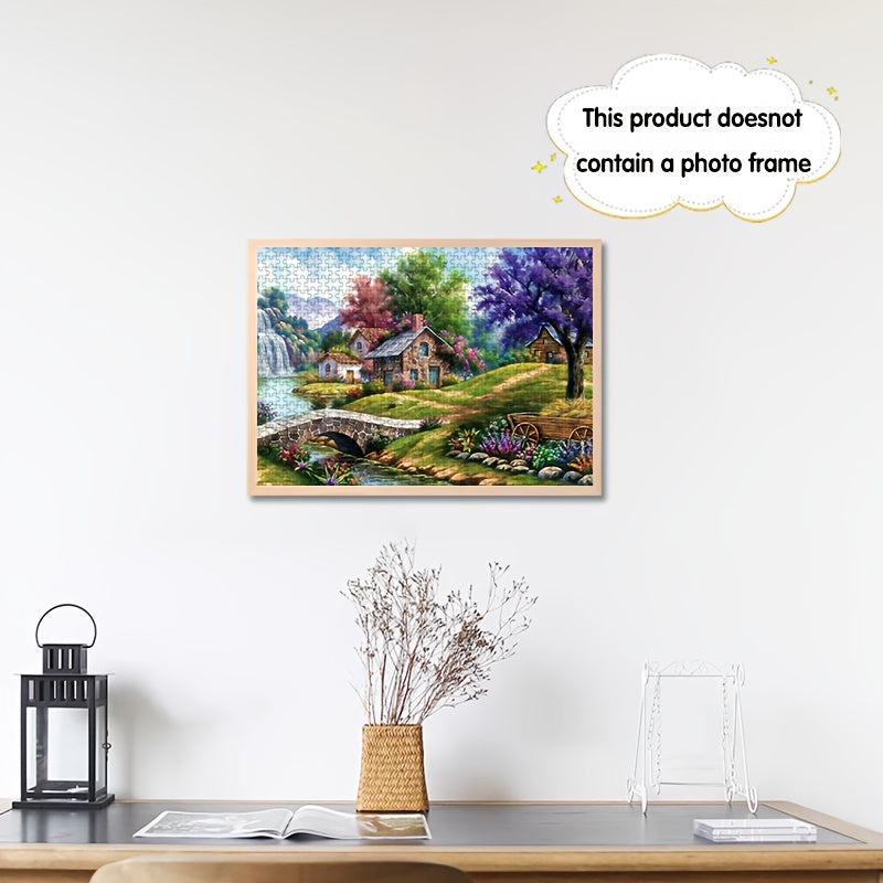 1000pcs Scratch Resistant Puzzle with House and Mountain