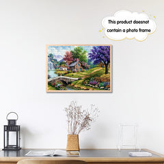 1000pcs Scratch Resistant Puzzle with House and Mountain