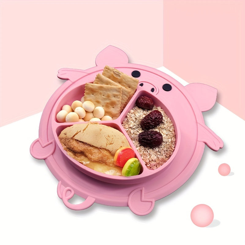 Stylish Baby Dinner Plate with Suction Cup - Training Tableware