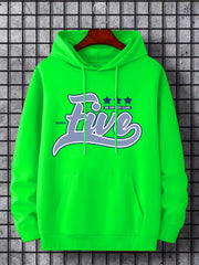 Men's Five-Print Hoodie Casual Stretch Hooded Sweatshirt