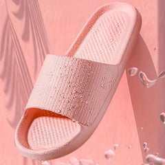 Women's Solid Slides Soft Sole Pillow Slides Lightweight Home Bathroom Shoes