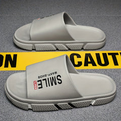 Men's 'Smile' Slides Casual Non Slip Slippers Open Toe Shoes