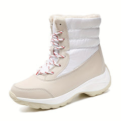 Women's Winter Snow Boots Waterproof Faux Fur Lined Thermal Mid Calf Booties