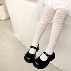 Girls Bowknot Pattern Mesh Leggings Tights Dress Socks