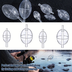 10pcs Fishing Slip Cast Spin Floats Fly Fishing Floats Clear Bobbers