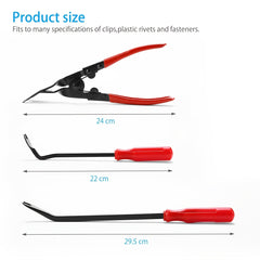 Clip Pliers Set & Fastener Remover 3 Pcs Car Upholstery Clip Removal Tool