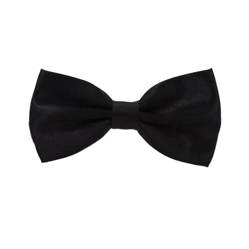 Solid Polyester Silk Bow Tie for Men Multicolor
