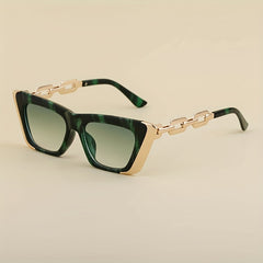 Personality Chain Sunscreen Sunglasses Cat Eye Sunglasses
