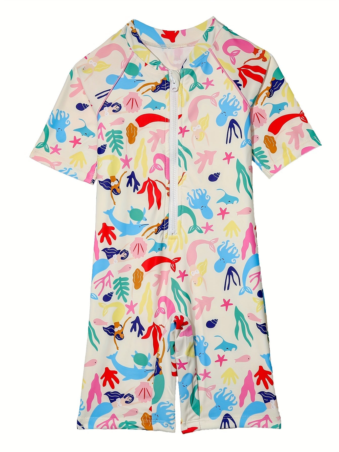 Mermaid Graphic 2pcs Swimsuit Sets Girls Summer Clothes