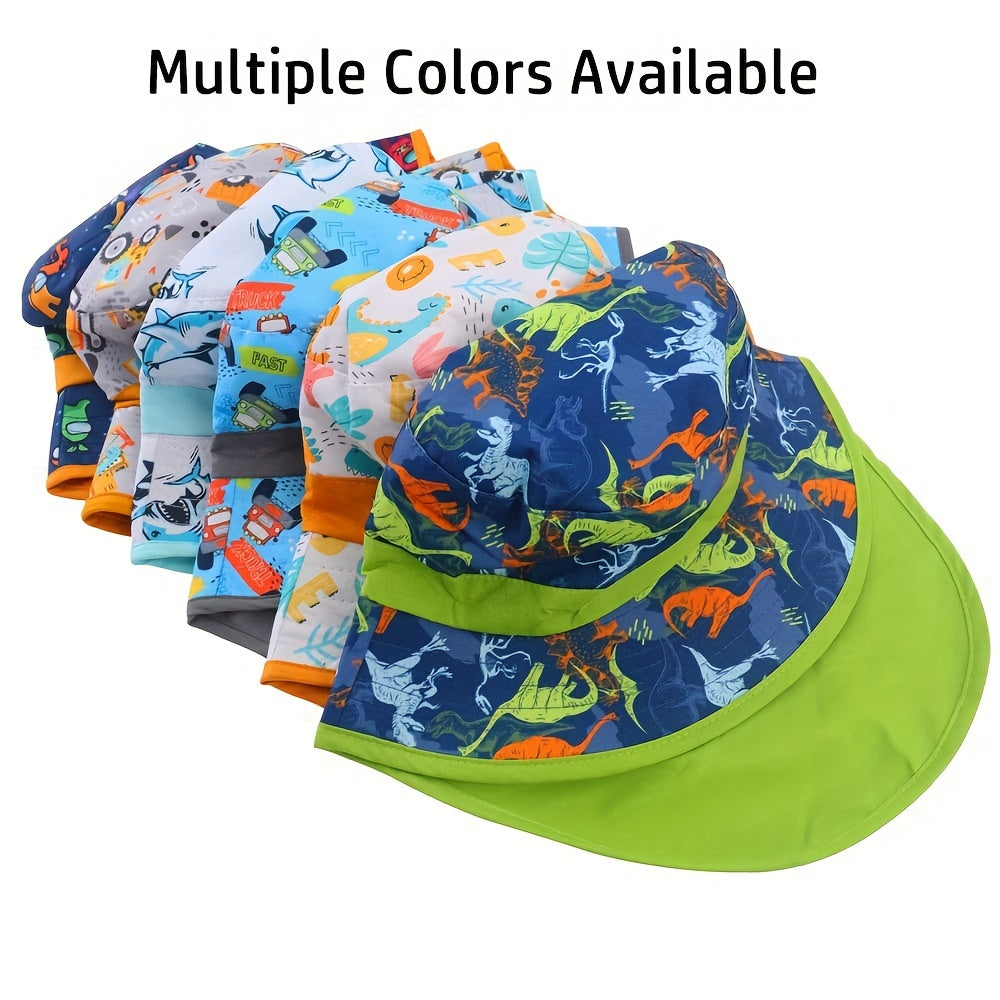 Dinosaur Print Sunshade Shawl Hat for Beach