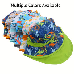 Dinosaur Print Sunshade Shawl Hat for Beach