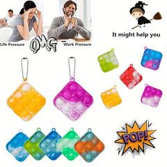 30pcs Mini Pop Fidget Toys Square Shape Educational Baby Kid Toys
