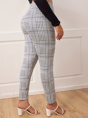 Women's Plus Houndstooth Slim Fit Pants