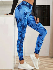 Tie Dye Seamless Yoga Pants High Stretch Slim Fit Activewear