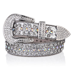 Studded Rhinestone Women Belt Pu Leather Wedding Party Couple Valentines