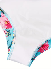 One Piece Girls' Swimsuit with Adjustable Suspenders