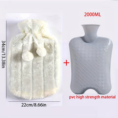 Hot Water Bag With Plush Cover PVC Hand Warmer Christmas Gift
