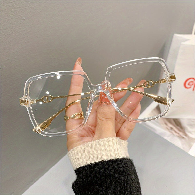 Oversized Butterfly Eyewear Women's Metal Frame Glasses