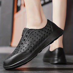 Women's Hollow Out Flat Sandals Slip On Low Top Casual Beach Sandals