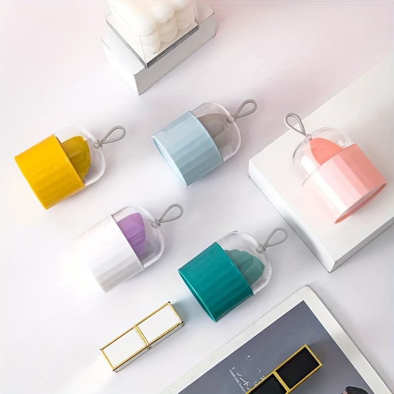 Makeup Sponge Holder Clear Cosmetic Blender Storage Box With Clear Lid