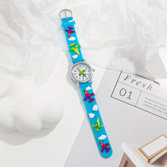 Teen Airplane Print Quartz Watch For Daily Life