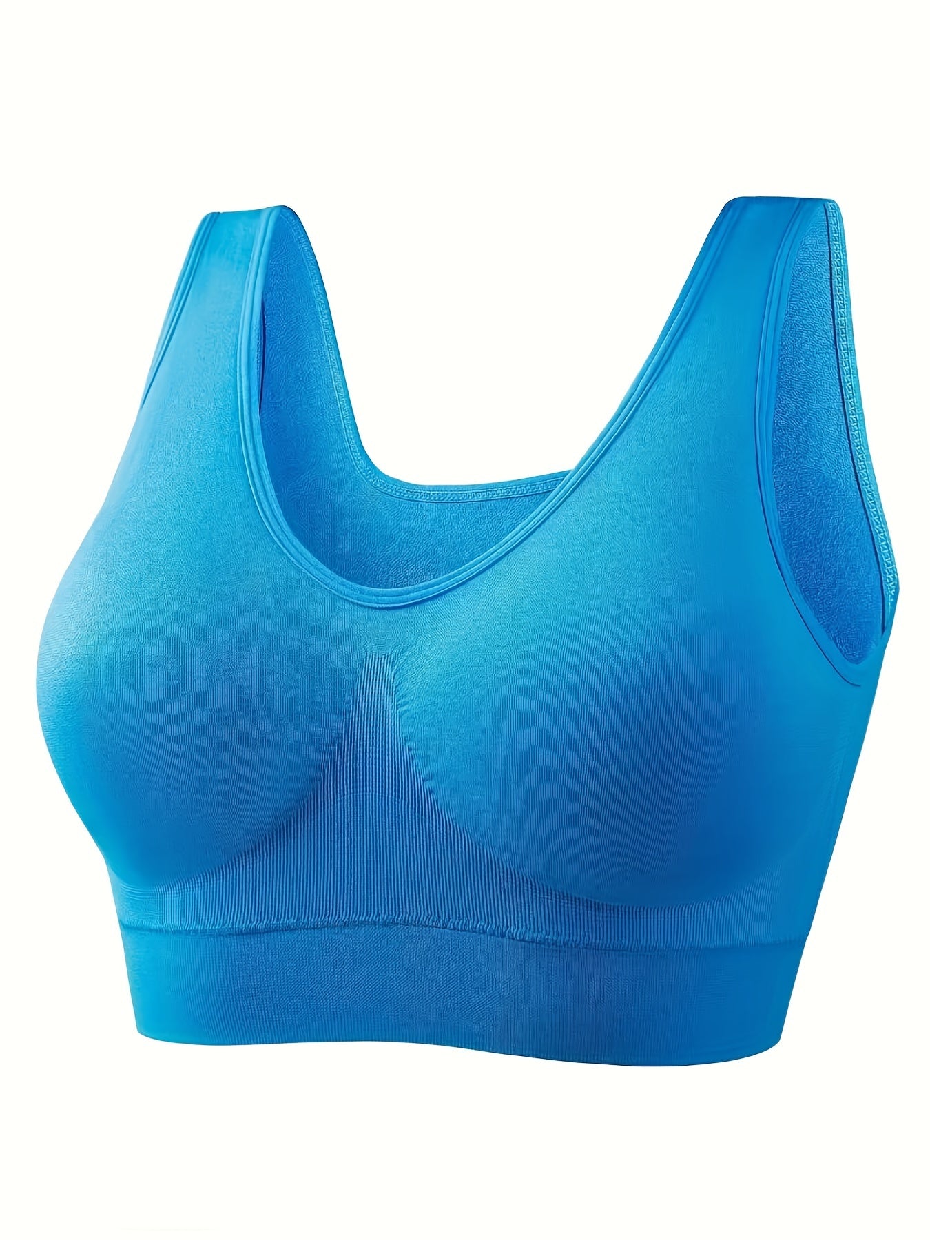 4 Pack Plus Size Sports Bra Set Women's Plus Solid Comfort Yoga B