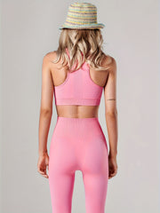 Women's Solid Tank Top Sports Bra - Comfortable Yoga Fitness Vest
