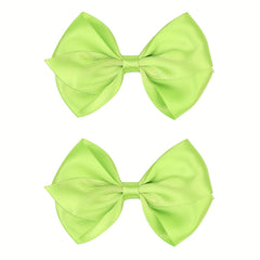 2pcs Satin Bow 10-16 Cm Headwear Princess Hair Accessories for Party