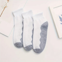 Teenager's Block Ankle Socks Breathable Cotton Blend Casual Style