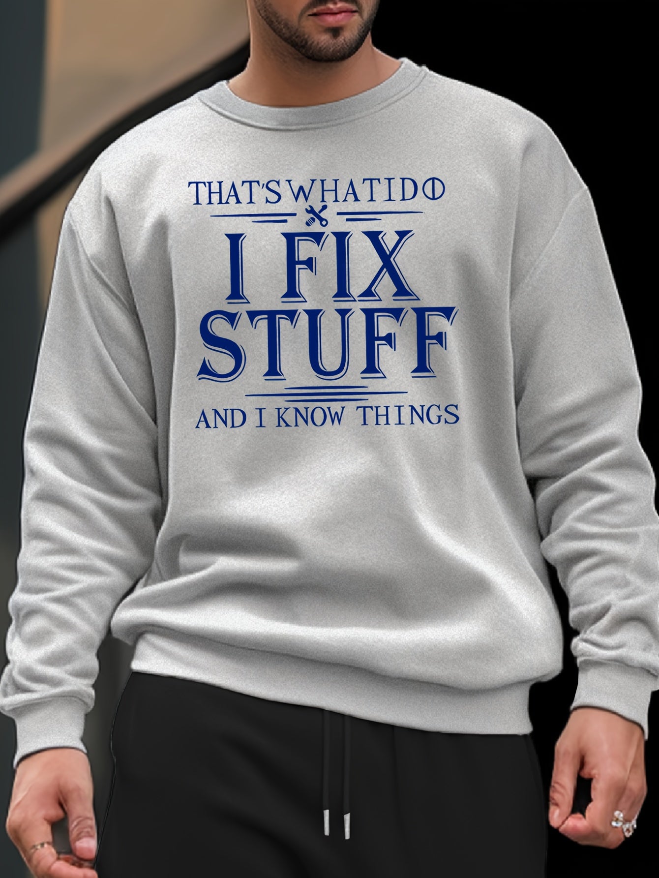 Men's Casual Print Sweatshirt Spring Fall