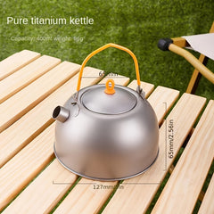 Portable Pure Titanium Boiling Kettle Lightweight Teapot