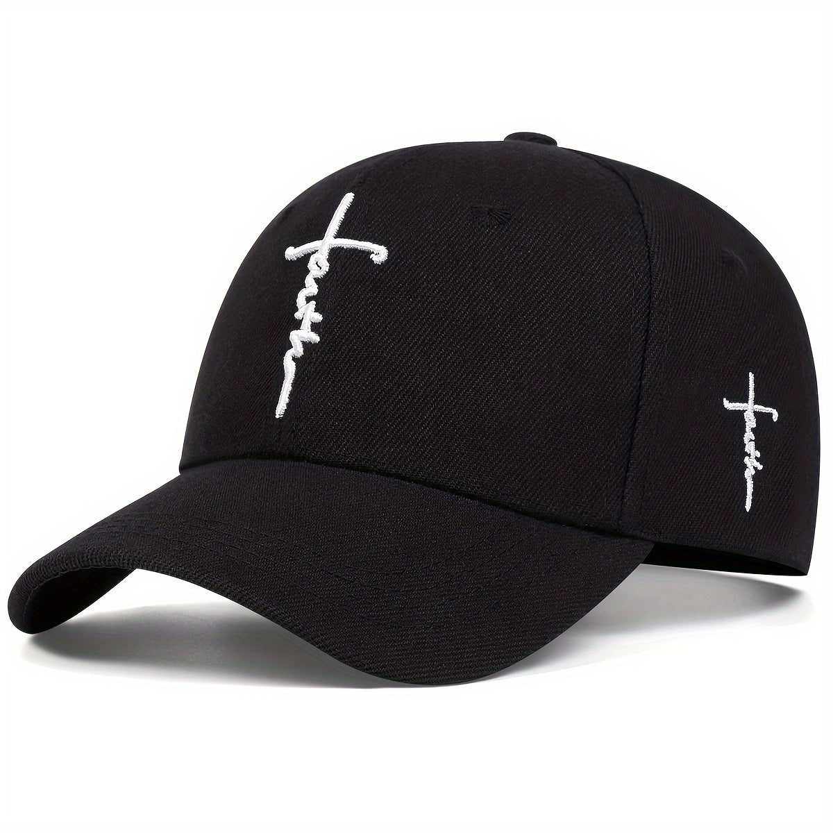 Men's Cross Baseball Cap Outdoor Sun Hat Adjustable Casual Hat