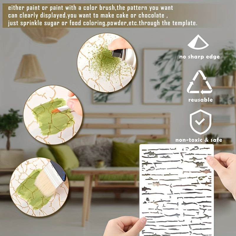 8pcs Reusable Texture Painting Stencil for DIY Layering Stencils Scrapbook
