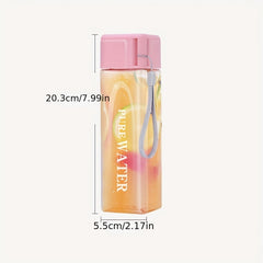 Square Water Cup Portable Leak-proof Plastic Bottle For Outdoor Sports