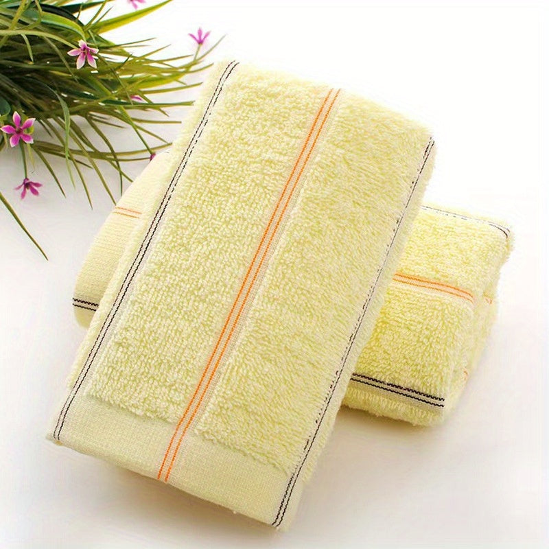 1pc Striped Pattern Hand Towel Soft Skin-friendly Face Towel Absorbent Towel