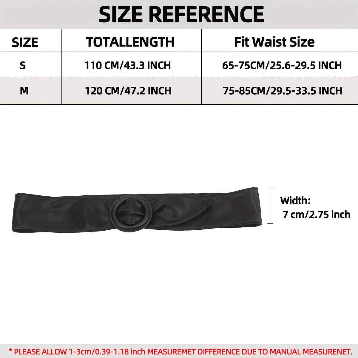 Wide Belt Round Buckle Waistband for Women