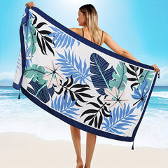 Large Printed Beach Towel Quick Drying with Tassels