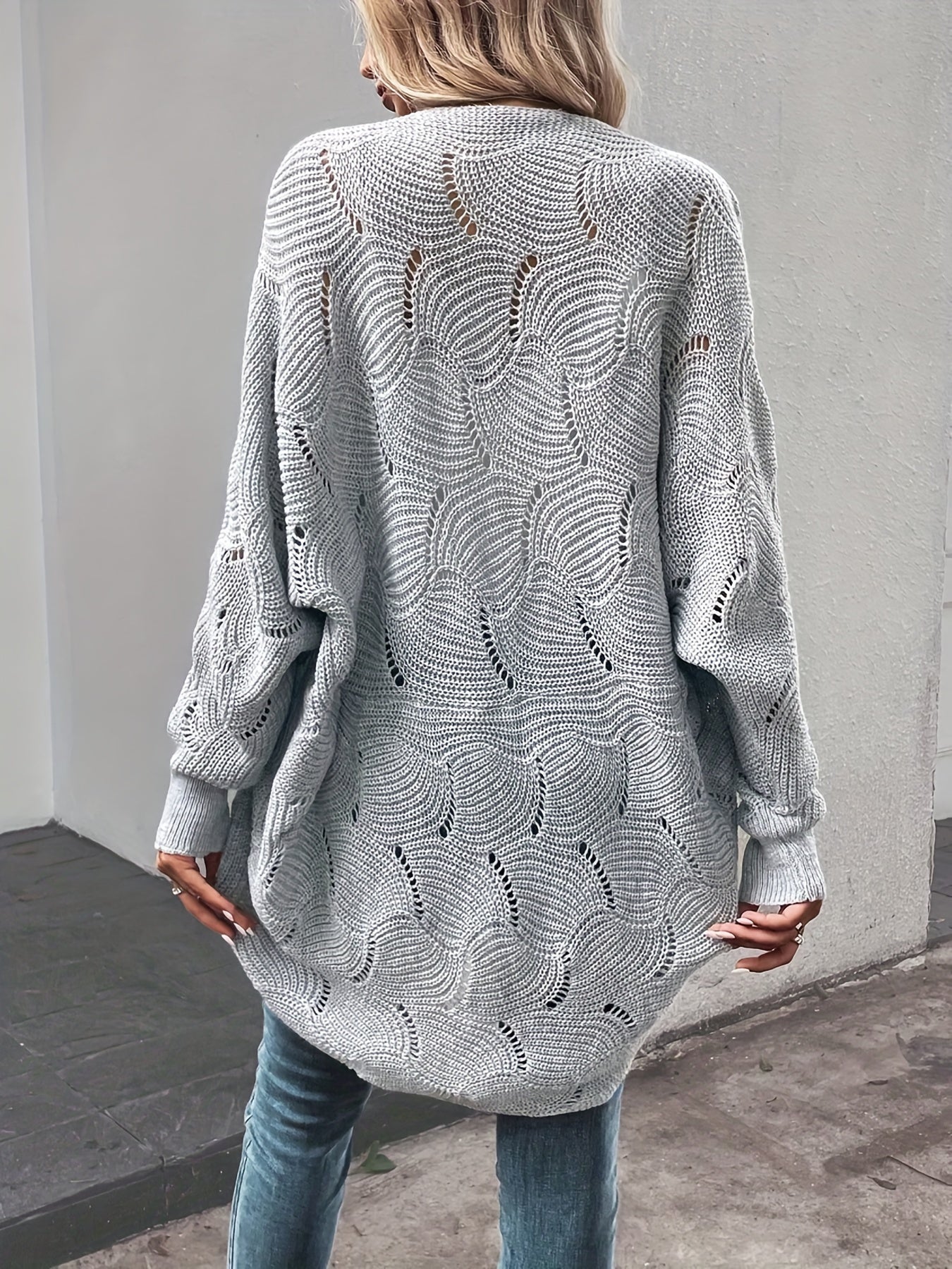 Open Front Long Sleeve Cardigan