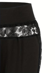 Lace Stitching Skinny Pants for Women