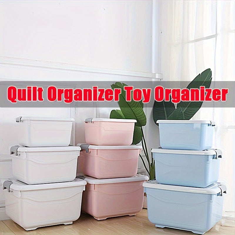 Large Plastic Storage Box Home Organization Quilt Toy Storage Box