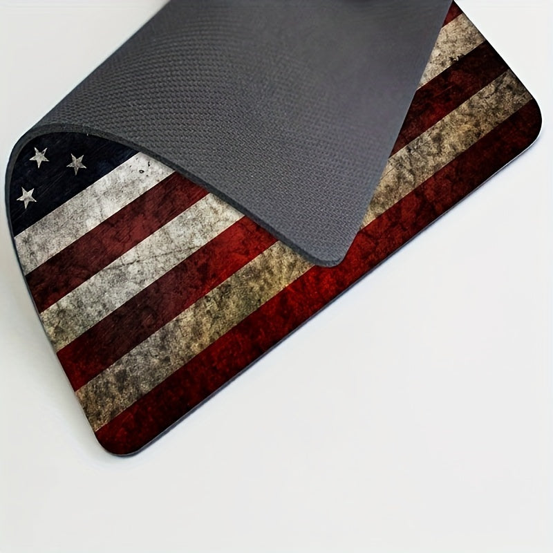 1pc American Flag Mouse Pad Non slip Rubber Base Computer Mouse Pad