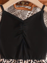 Girls Leopard Print Cami Dress for Party Beach Vacation