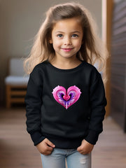 OERYUI Toddler Cartoon Love Pattern Long Sleeve Sweatshirt Top
