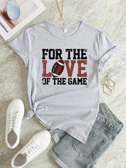 Love Football Graphic Sports T shirt Women