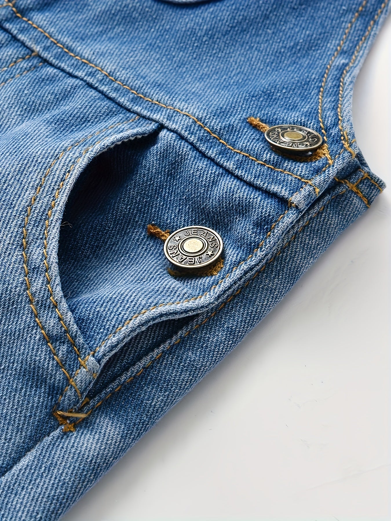 Vintage Style Denim Overalls with Front Pocket