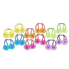 Double Flower Bow Heart Headbands Ponytail Holders for Girls